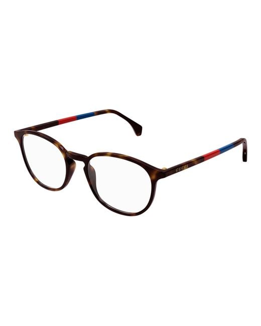 Gucci Black Gg0551O 022 Optical Frames Acetate Transparent Round for men