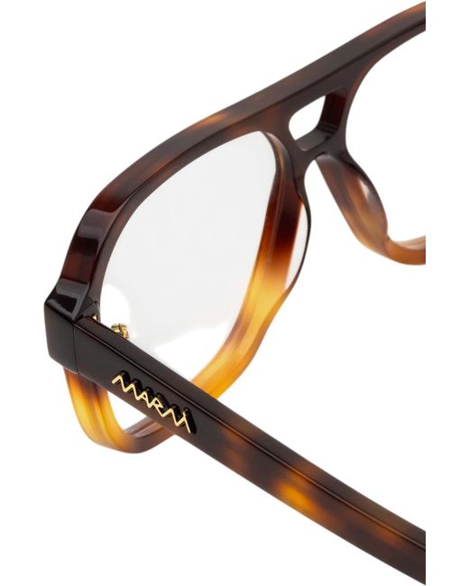 Marni Black Mdz Moziqui Faded Optical Frames Acetate Squared