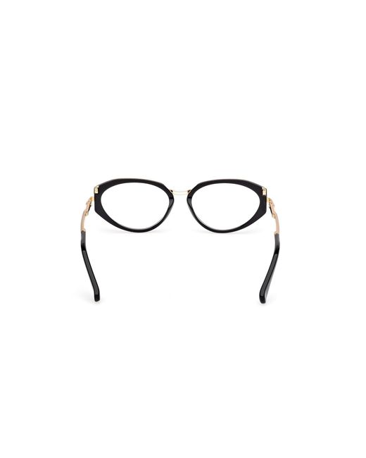 Max Mara Black Mm5185 001 Optical Frames Acetate Cat Eye Normal