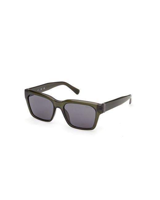 Guess Black Gu00299 96A Sunglasses Injected Smoke Squared Normal for men