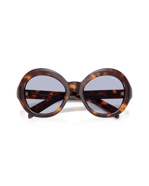 Prada Black Pr D08Su 15W30X Sunglasses Acetate Round Normal