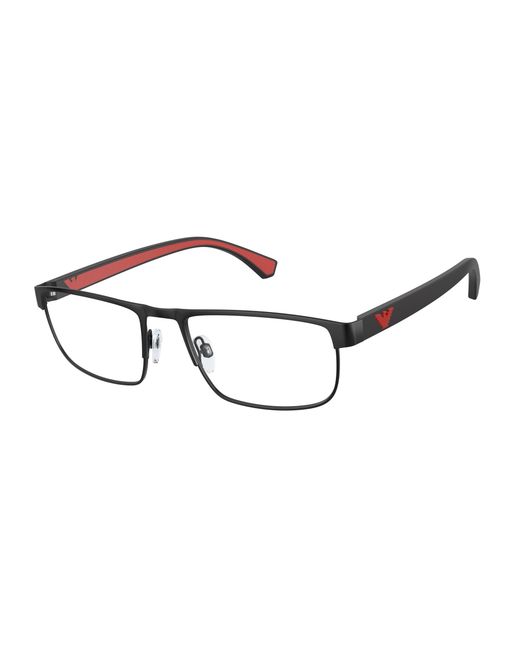 Emporio Armani Black Ea1086 3022 Optical Frames Metal Squared for men