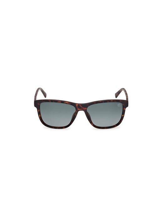 Timberland Black Tb00052-H 52D Sunglasses Injected Smoke Squared Polarized for men