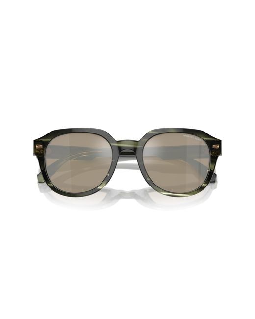 Michael Kors Black Mk2216U Eger 39787I Sunglasses Acetate Round Normal Mirror for men