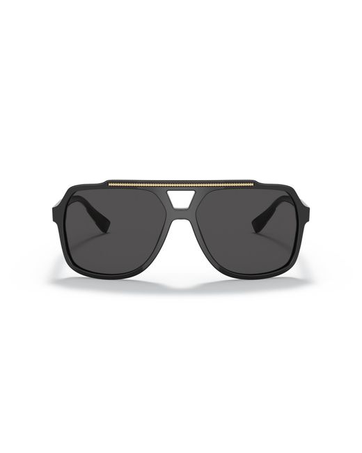 Dolce & Gabbana Black Dg4388 501/87 Sunglasses Plastic Pilot Normal for men