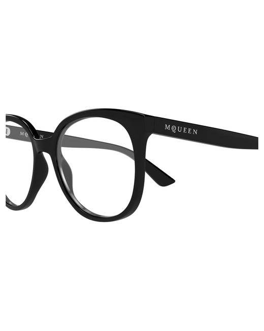 McQueen Black Am0540O 001 Optical Frames Acetate Transparent Cat Eye