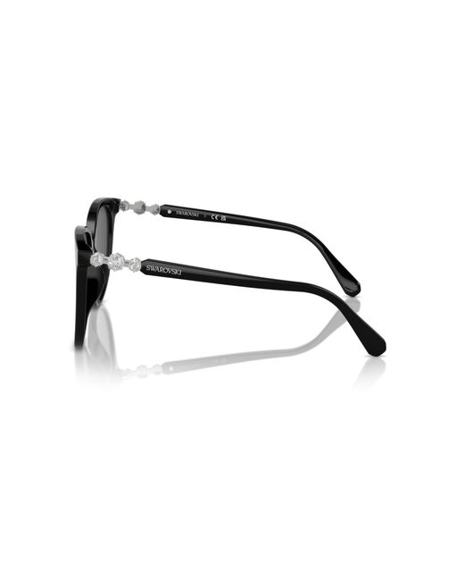 Swarovski Black Sk6023D 100187 Sunglasses Acetate Geometric Normal
