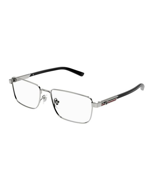 Gucci Black Gg1291O 001 Optical Frames Metal Squared for men