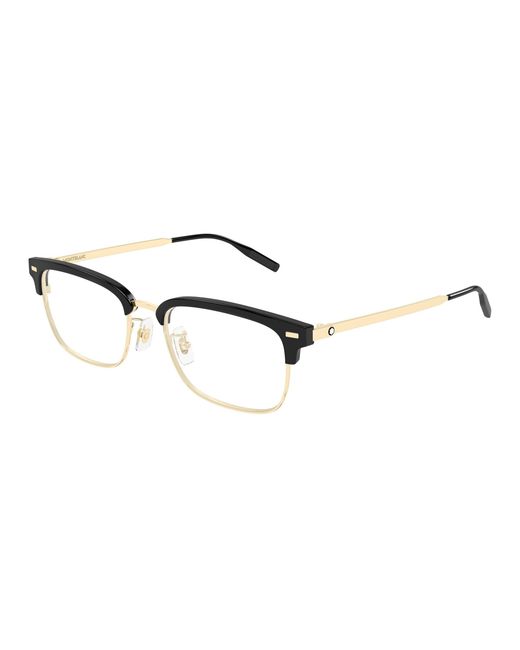 Montblanc Black Mb0493Oj 003 Optical Frames Metal Transparent Squared for men