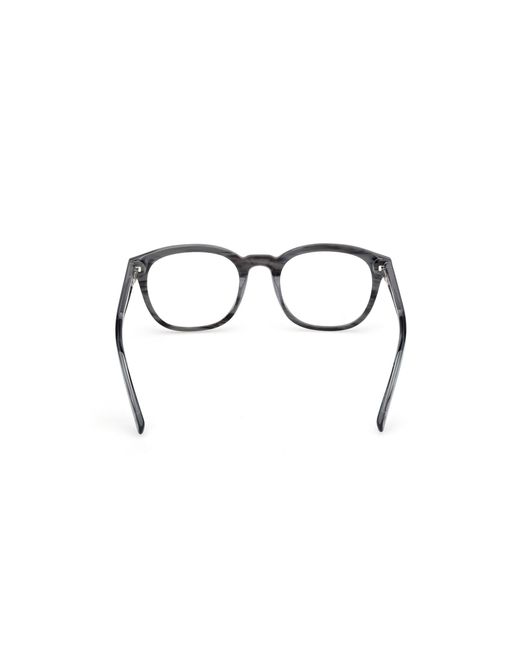 Timberland Black Tb50084 092 Optical Frames Acetate Round Normal for men