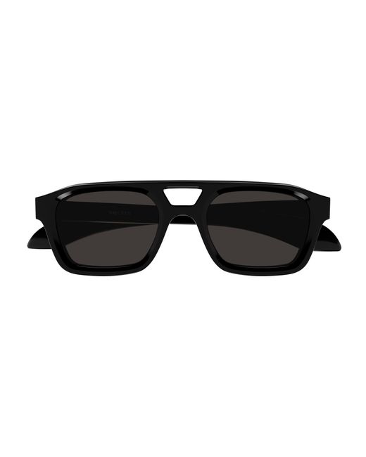 McQueen Black Am0505S 001 Sunglasses Acetate Pilot for men