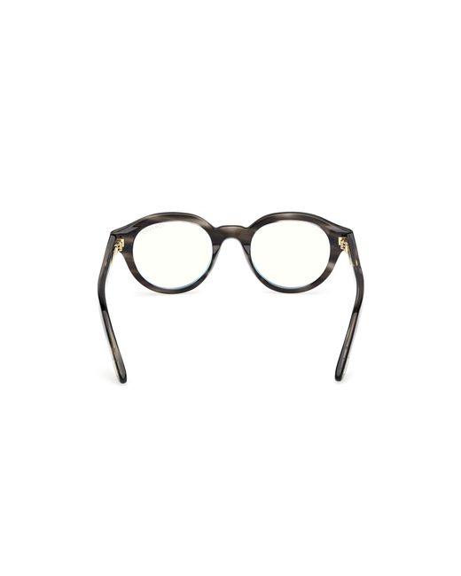 Tom Ford Black Ft6037-B 056 Optical Frames Acetate Round Normal