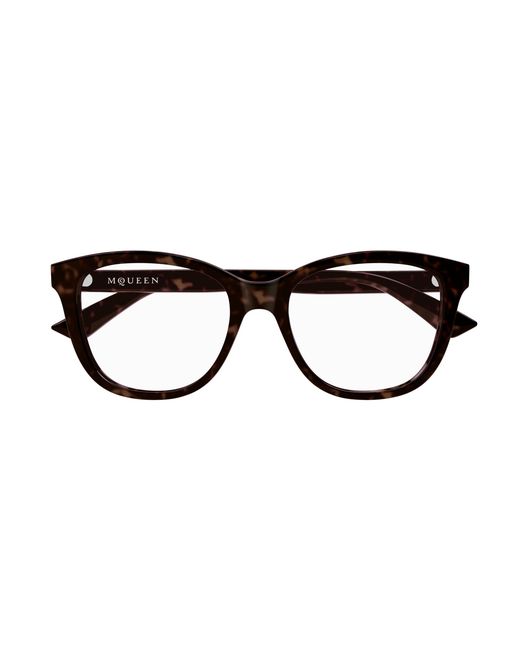 McQueen Black Am0487O 002 Optical Frames Acetate Transparent Cat Eye