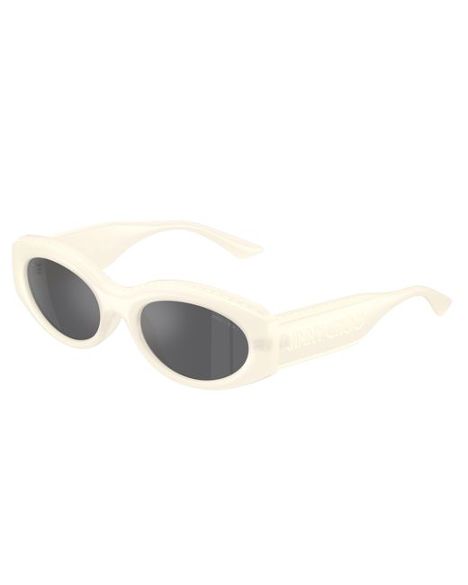 Jimmy Choo Black Jc6002U 50956G Sunglasses Injected Round Mirrored