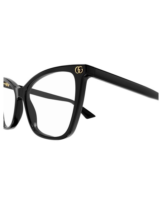 Gucci Black Gg1817O 001 Optical Frames Acetate Transparent Cat Eye