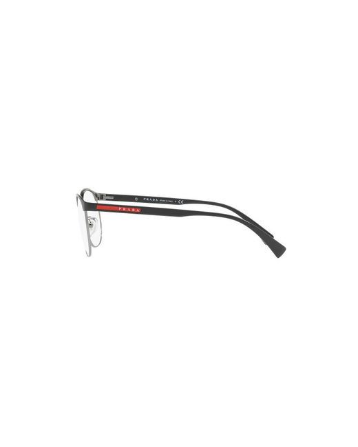 Prada Linea Rossa Black Ps 50Iv 1Ab1O1 Optical Frames Outlet Metal Pantos for men
