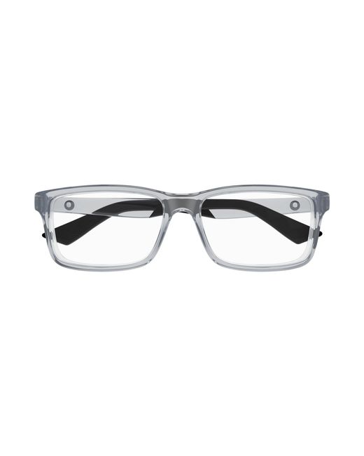 Montblanc Black Mb0402O 004 Optical Frames Injected Transparent Squared for men
