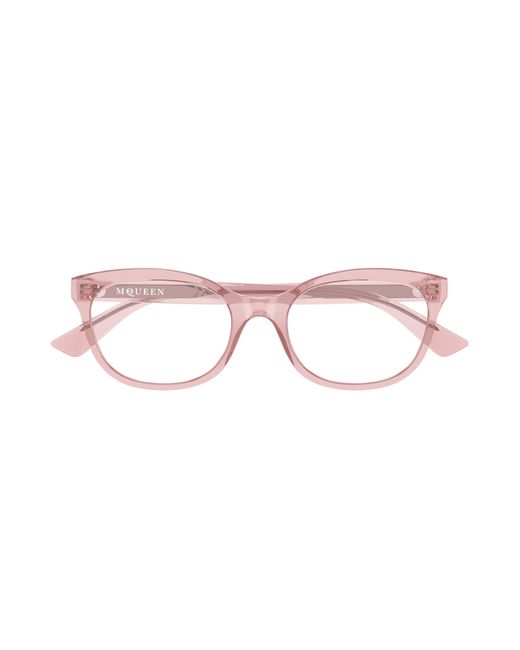 McQueen Black Am0569O 004 Optical Frames Acetate Transparent Cat Eye
