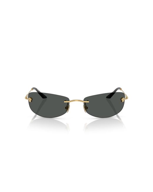 Versace Black Ve2279 100287 Sunglasses Metal Squared Normal for men