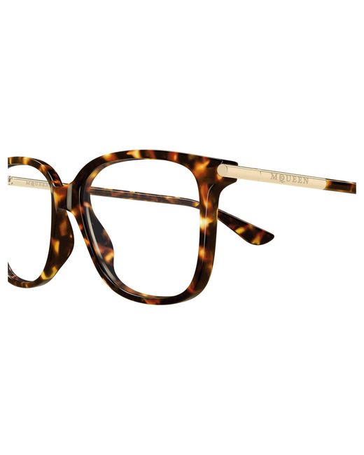 McQueen Black Am0554O 007 Optical Frames Acetate Transparent Cat Eye