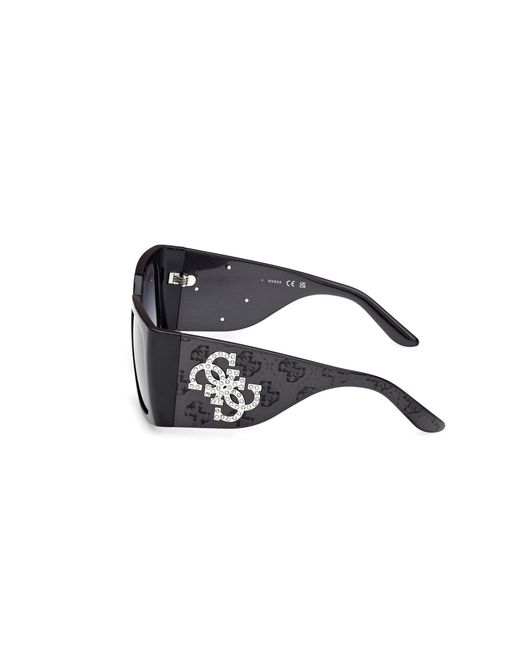 Guess Black Gu00201-H 01B Sunglasses Injected Smoke Squared Normal