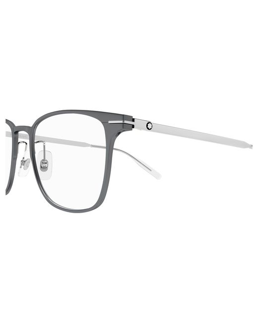 Montblanc Black Mb0397On 005 Optical Frames Metal Transparent Squared for men