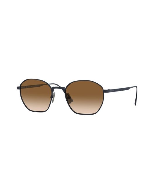 Persol Black Po5004St 800251 Sunglasses Titanium Geometric Normal Shaded