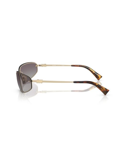 Miu Miu Black Mu A50S Zvn30C Sunglasses Metal Round Normal Nuanced