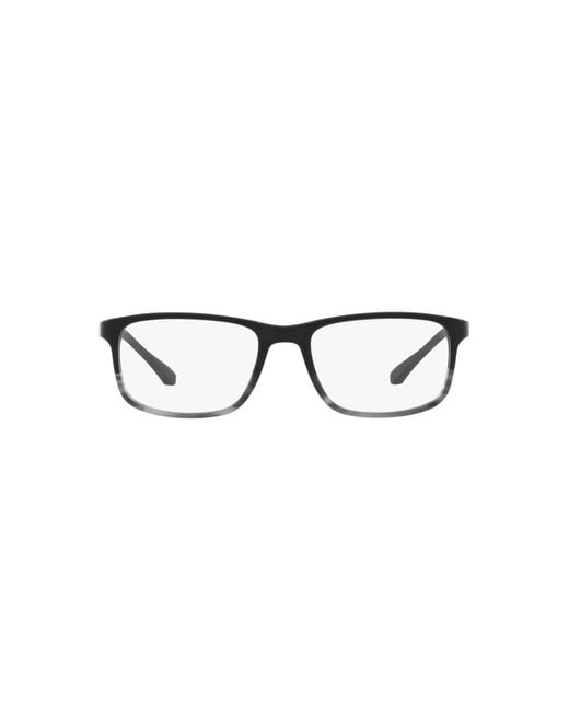 Emporio Armani Black Ea3098 5566 Optical Frames Acetate Squared Normal for men