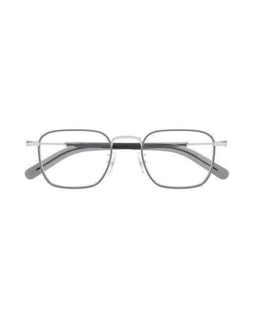 Montblanc Black Mb0424O 004 Optical Frames Metal Transparent Squared for men