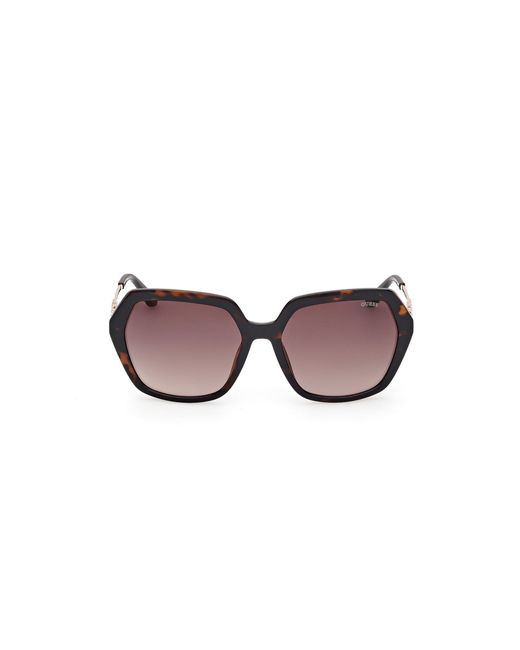 Guess Black Gu00267 52F Sunglasses Injected Geometric Normal