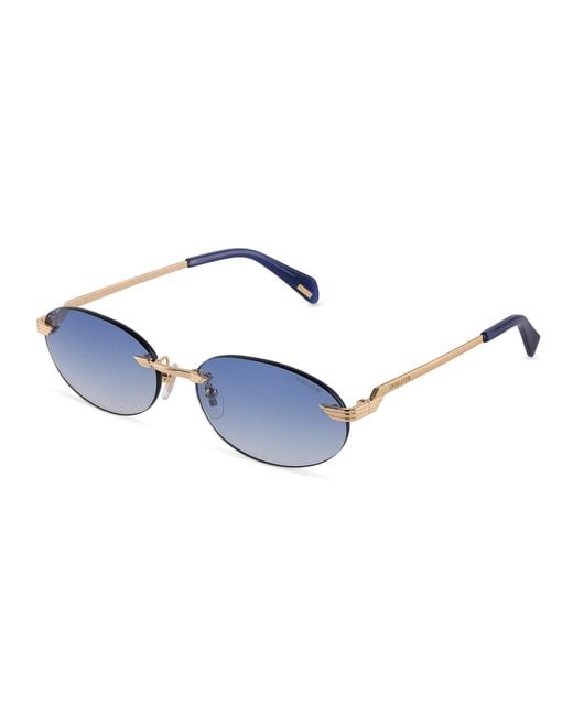Police Black Splu09 Electra 1 300K Sunglasses Metal Geometric Normal Nuanced