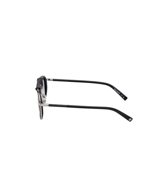 Timberland Black Tb00090 01D Sunglasses Injected Smoke Pilot Polarized for men