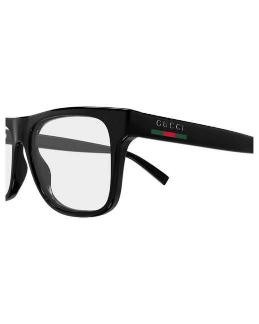 Gucci Black Gg1117On 001 Optical Frames Injected Transparent Squared for men