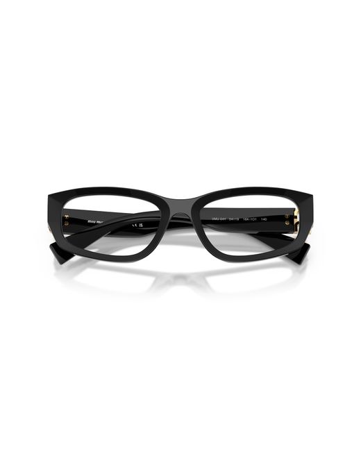 Miu Miu Black Mu 04Yv 16K1O1 Optical Frames Acetate Geometric Normal