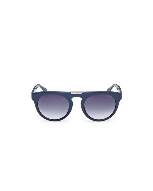 Guess Blue Gu00275 90W Sunglasses Injected Round Normal for men