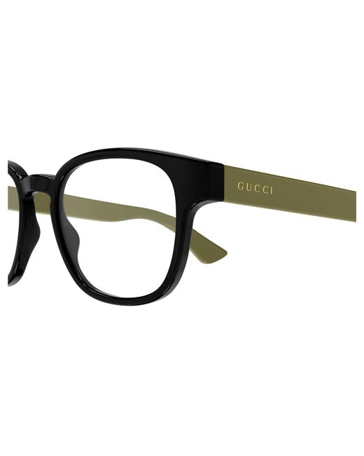 Gucci Black Gg1343O 007 Optical Frames Injected Transparent Round for men