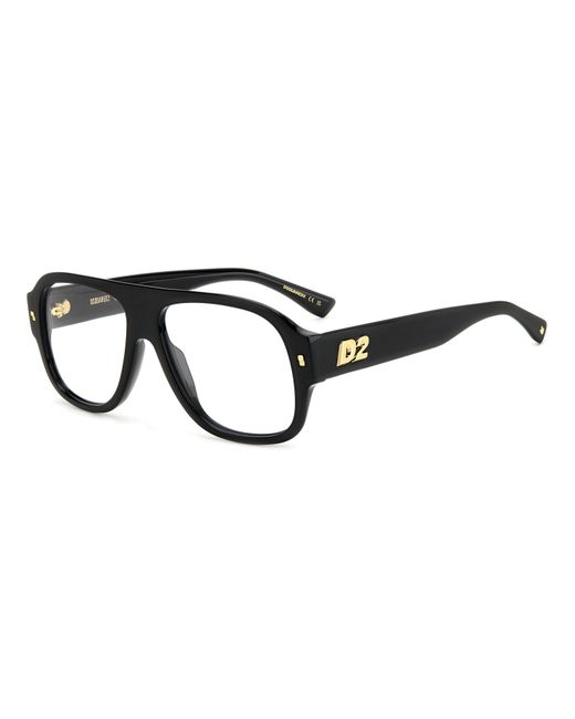 DSquared² Black D2 0125 807 Optical Frames Acetate Squared for men