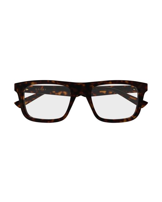 Gucci Black Gg2184O 002 Optical Frames Acetate Transparent Squared for men