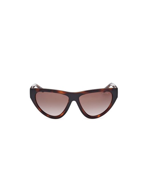 Guess Black Gu00152 52F Sunglasses Injected Cat Eye Normal