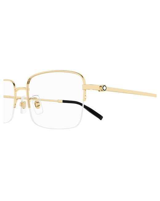 Montblanc Black Mb0313Oa 002 Optical Frames Titanium Transparent Squared for men