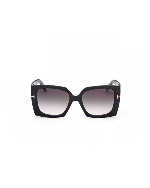 Tom Ford Black Ft0921 Jacquetta 01B Sunglasses Injected Squared Normal Shaded