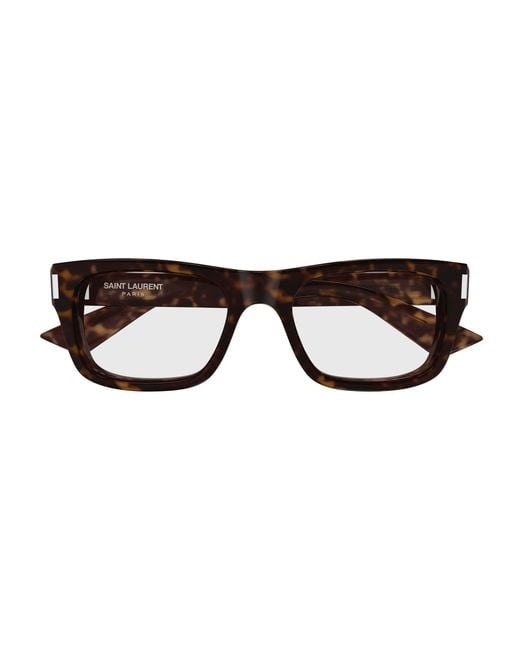 Saint Laurent Black Sl 83 Opt 002 Optical Frames Acetate Transparent Squared