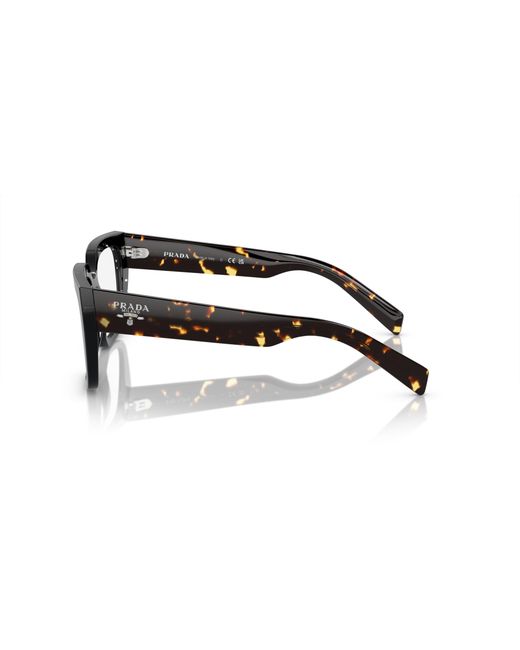 Prada Black Pr A03V 15O1O1 Optical Frames Acetate Transparent Geometric Normal