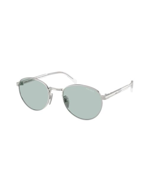 Prada Black Pr B51S 1Bc40N Sunglasses Metal Round Normal for men