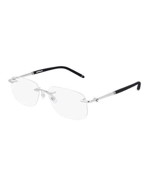 Montblanc Black Mb0071O 002 Optical Frames Metal Transparent Squared for men