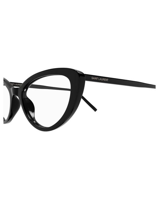 Saint Laurent Black Sl 777 001 Optical Frames Acetate Transparent Cat Eye