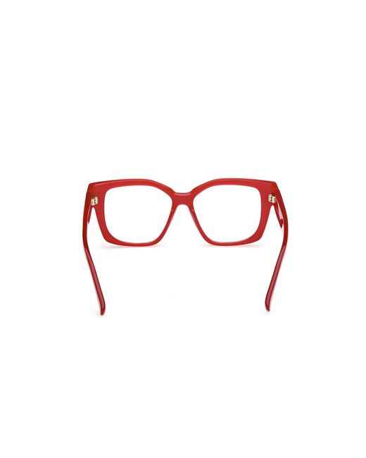 Max Mara Red Mm5184 066 Optical Frames Acetate Geometric Normal