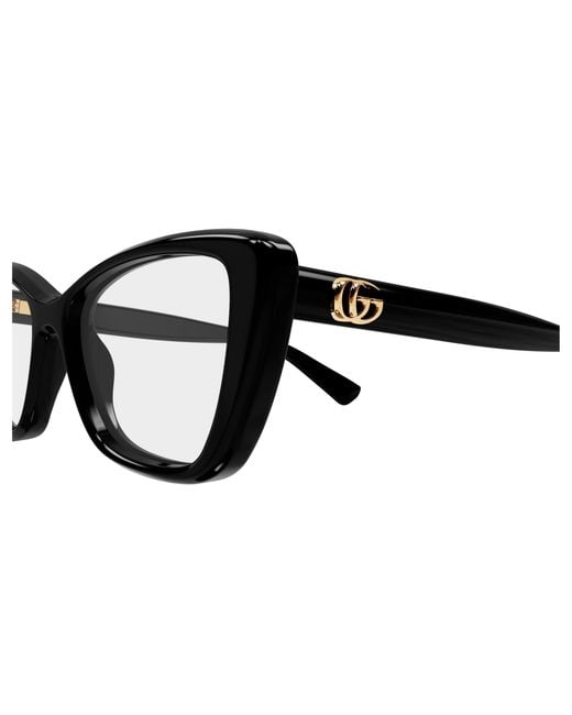 Gucci Black Gg1977O 001 Optical Frames Injected Transparent Cat Eye