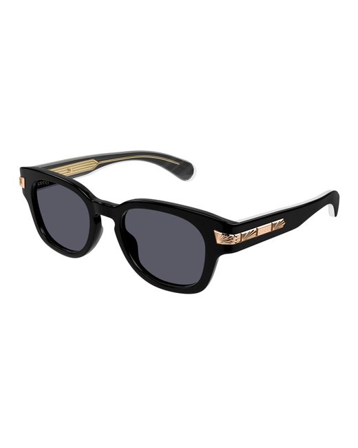 Gucci Black Gg1518S 001 Sunglasses Acetate Round for men